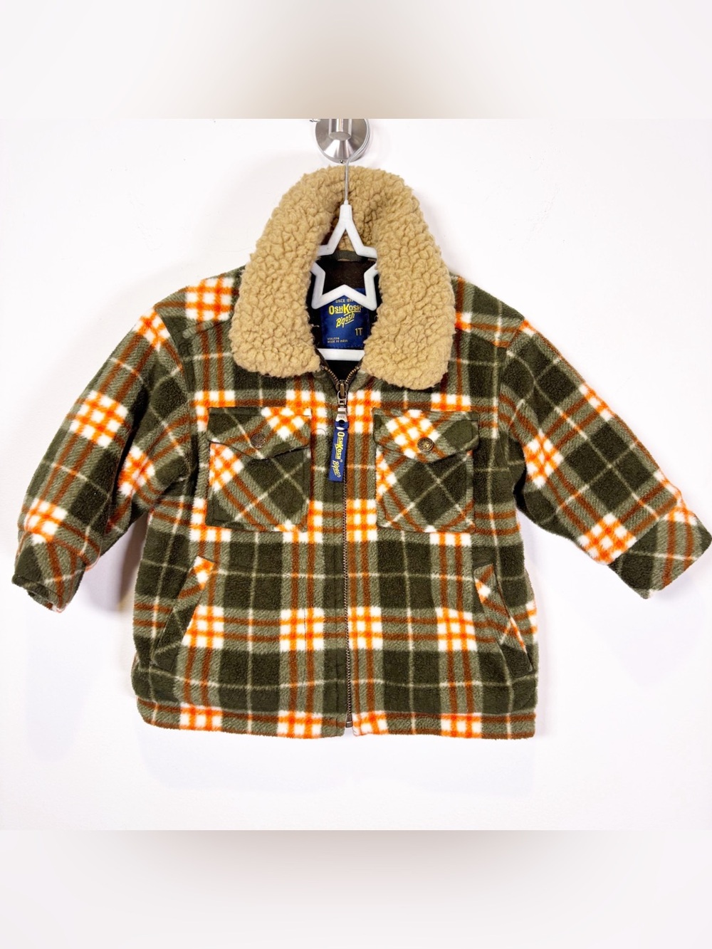 OshKosh B’gosh Fleece Plaid Jacket